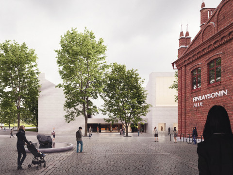 The competition entry Lumen Valo has won the international architectural competition for the new Sara Hildén Art Museum building in Tampere, Finland. Photo by architect Janne Hovi.