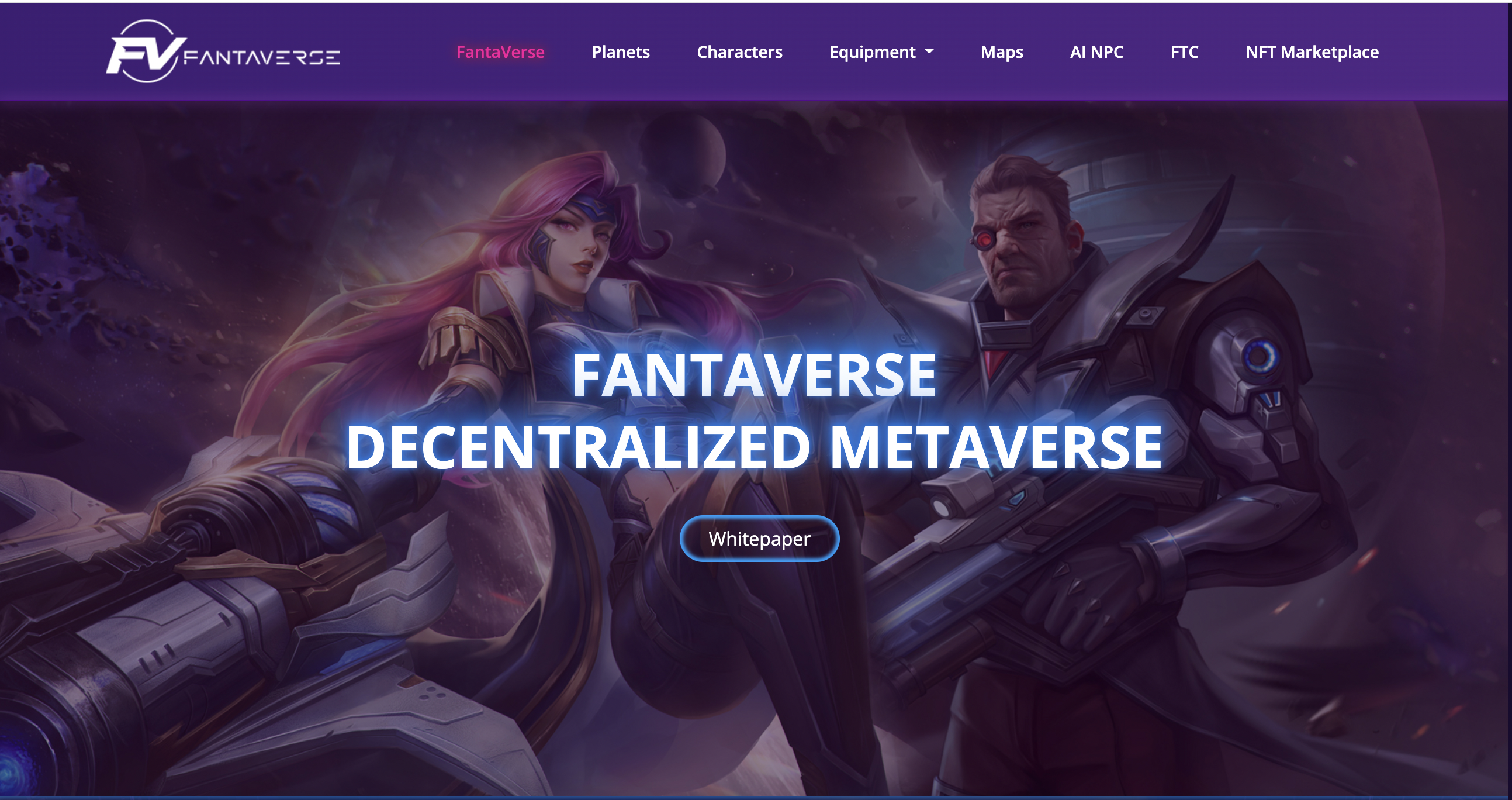 FantaVerse homepage
