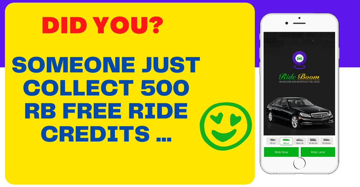 Collect RideBoom ride credits