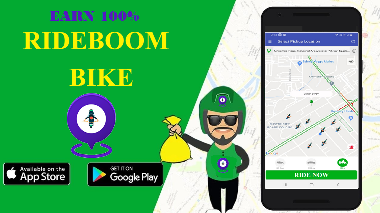 RideBoom Bike Taxi India Secure Bike Taxi Service