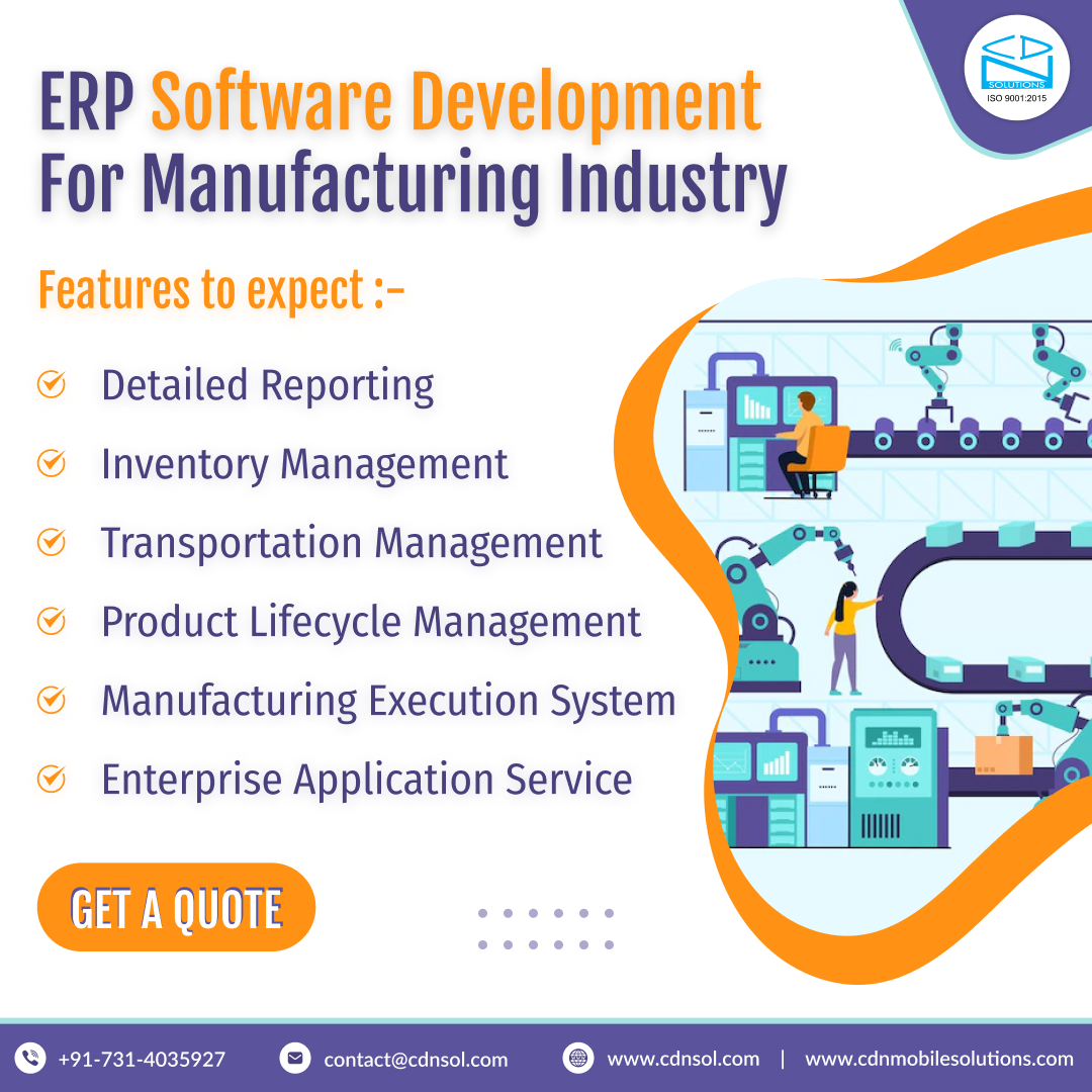 ERP Software Development For Manufacturing Industry